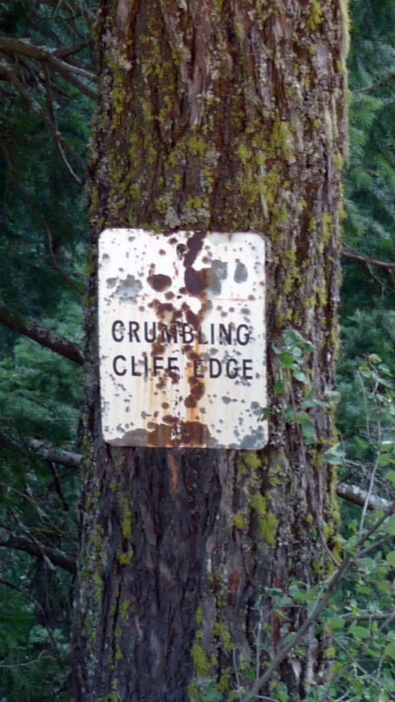 crumbling cliff edge